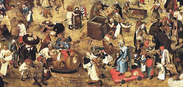 Bruegel Kampf zwischen Karneval und Fasten Detail