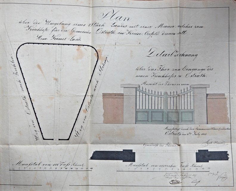 plan fr den  friedhof ab 1826 kompr